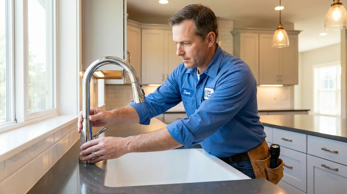 Kitchen faucet installation by Johns Plumbing LLC in Guadalupe